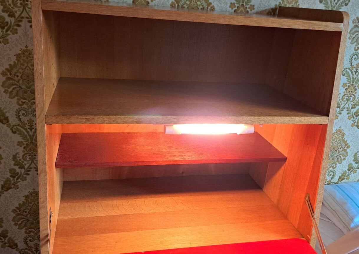 Secrétaire bureau vintage bois