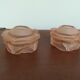 Lot de 2 tulipes en pâte de verre rose
