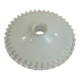 Vintage lampshade in white opaline glass with a transparent serrated edge – Globe