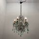 Green Murano Macaroni Chandelier 1950’s