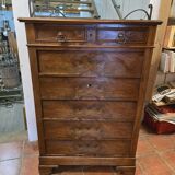 Louis Philippe style chest of drawers in walnut