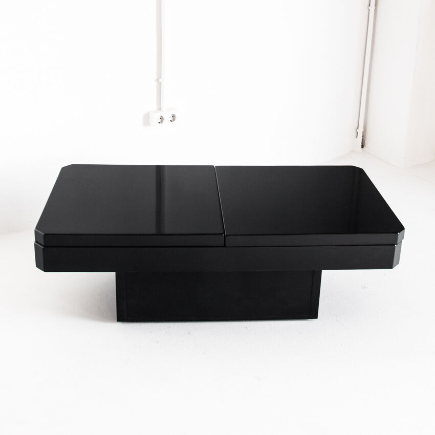 Vintage coffee table with storage, France 1980