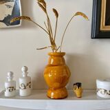 Ochre glazed ceramic vase