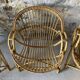 Vintage wicker armchair from the 1970s.