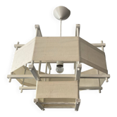 Scandinavian wooden and cotton canvas suspension from the 1980s.