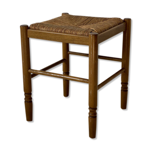 tabouret paillé