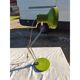 Lampe vintage métal vert et chrome