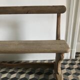Wooden school bench