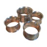 Set of 5 silver metal towel rings