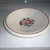 Lot de 2 assiettes tulipes, bouquet rouge grenat