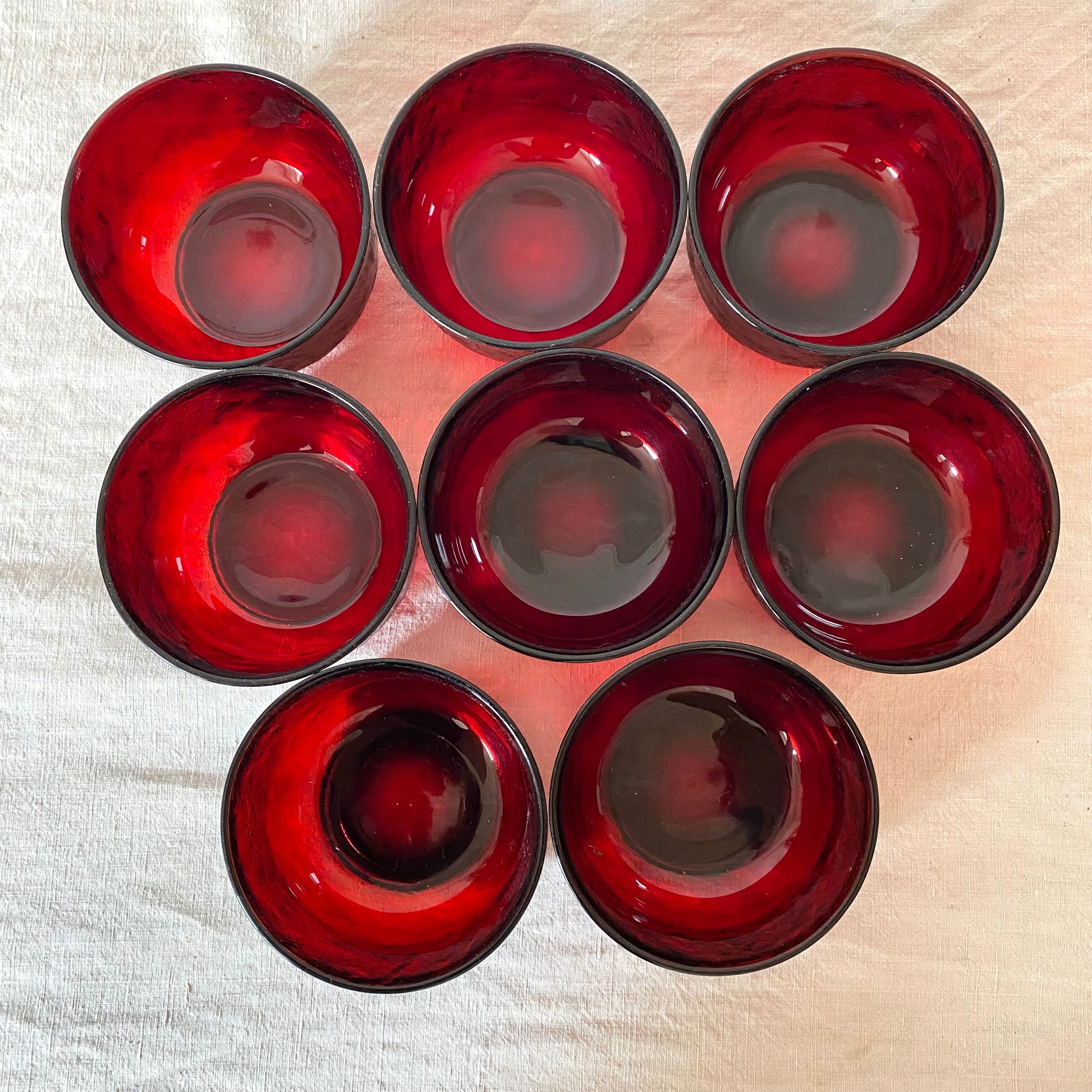 Vintage tinted glass bowls