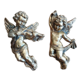 Angels Cherubs in gilded plaster
