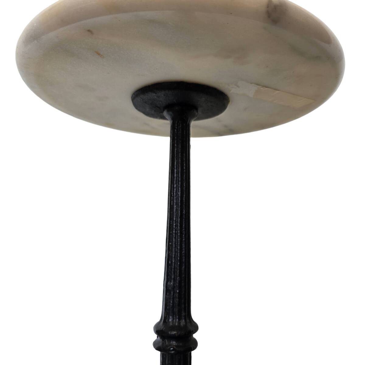 French Bistro Side Table Marble Top, mid-century