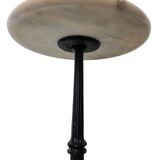 French Bistro Side Table Marble Top, mid-century