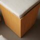 6 minimalist plywood stools with cushions, 1990s