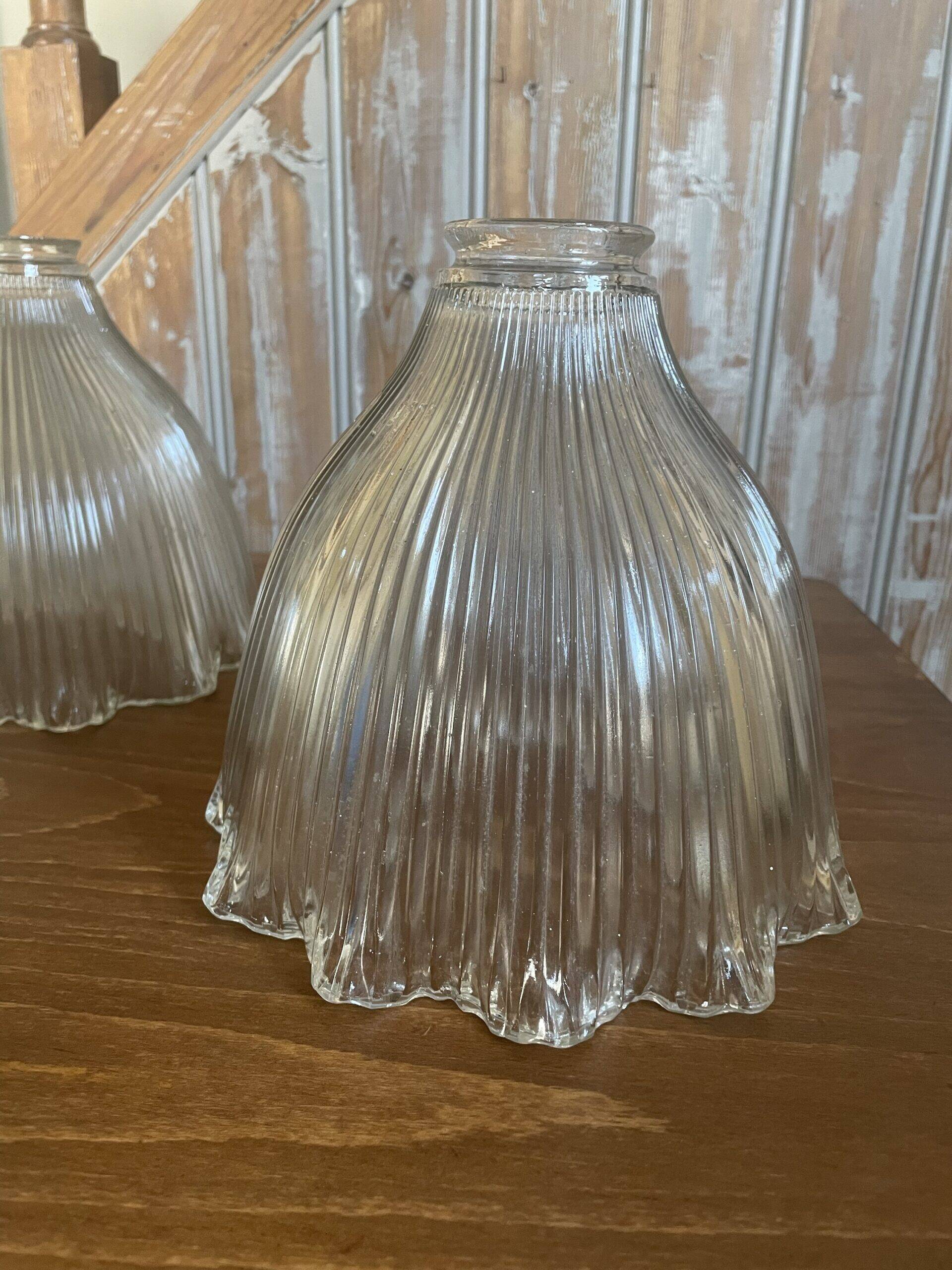 Paire de globes tulipe holophanes