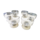 Set of 6 cuts in smoked glass vintage 70s