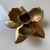 Brass flower candle holder