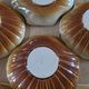 9 scallop shells in glazed stoneware