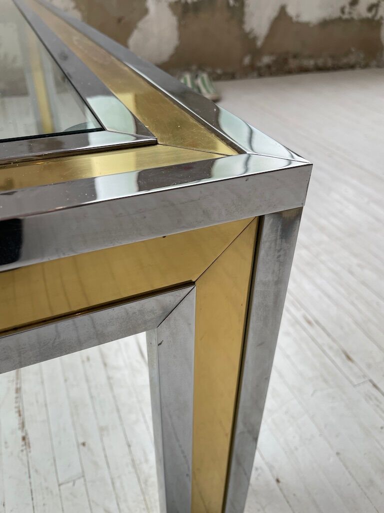 Brass chrome coffee table