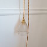 Frosted glass hand lamp 1950