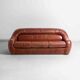 Rare "Capriccio" sofa in scrunched leather by Eurosalotto, 1970s
