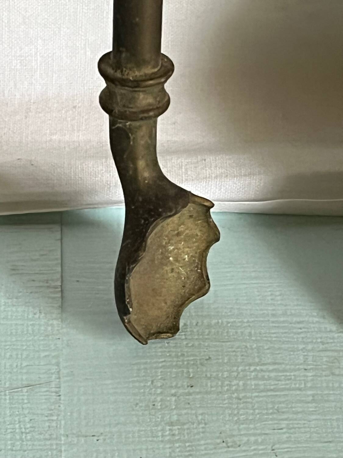 Accessoires de cheminée anciens en laiton