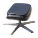 Ottoman Vintage in Leather and Aluminium, 1970s