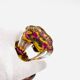 Vase - Sommerso - Josef Hospodka in fuchsia and amber yellow crystal