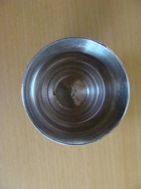 Hallmarked silver-plated egg cup