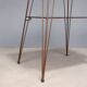 Vintage metal side table with double glass top, Italy, 1960s.