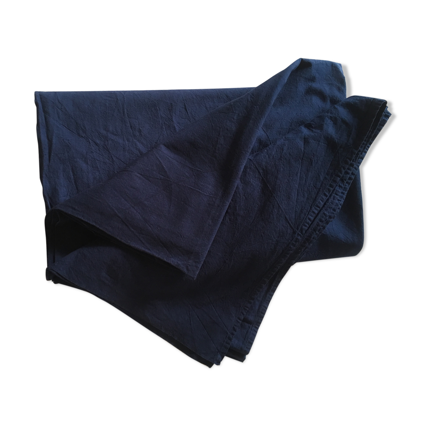 Large linen mixed blue indigo linen L 2.80