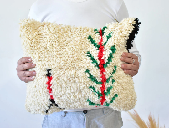 Colorful Moroccan carpet pillow 47x37cm