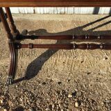 Coffee table on leather
