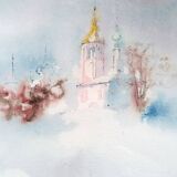Michel constant. Watercolor on paper.