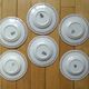 Kg luneville "reverber" 6 pierced plates antique earthenware flowers ø14.5 cm