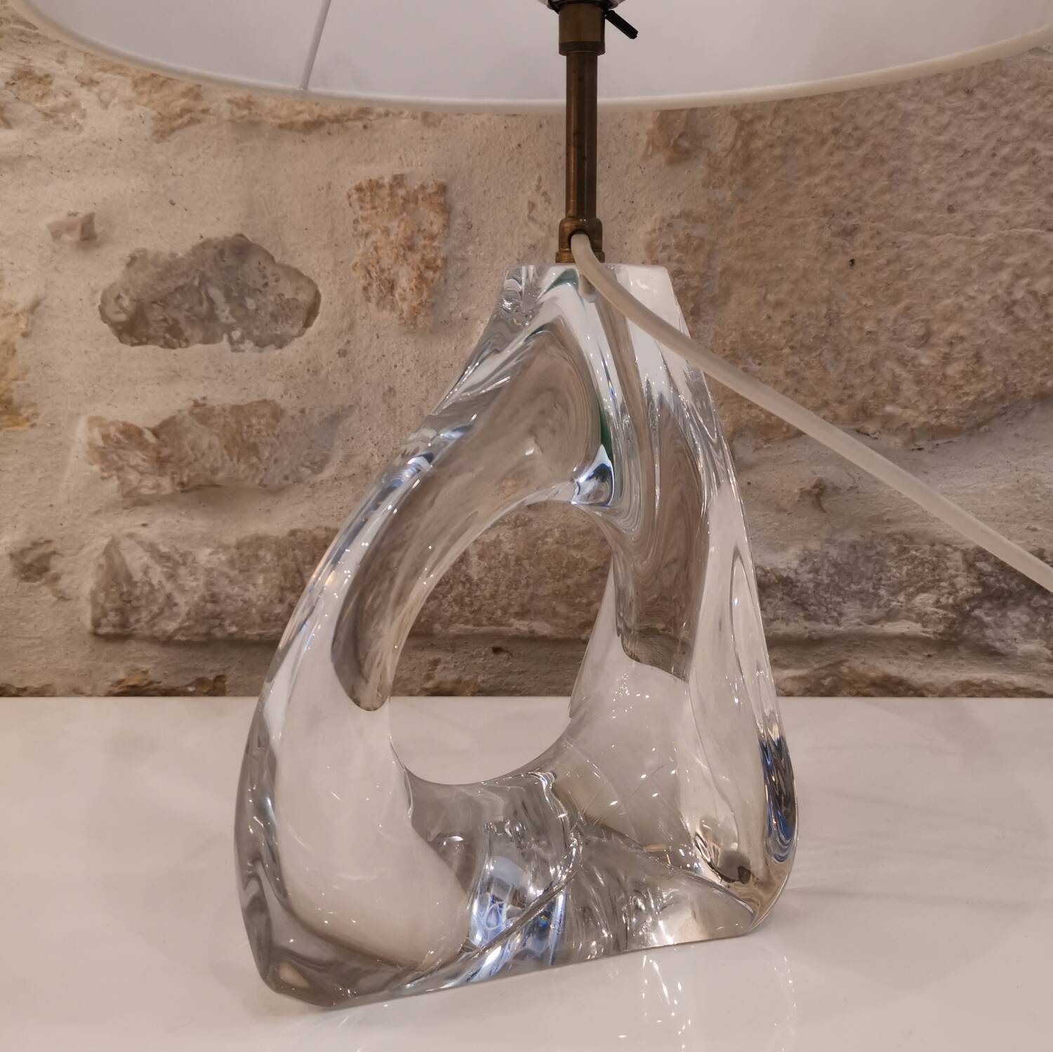 Crystal lamp, free form, Daum, 1950