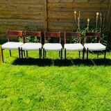 5 chaises Danoises d’Arne Vodder modèle 418 teck