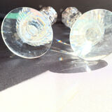 Candle holders - glass or cut crystal