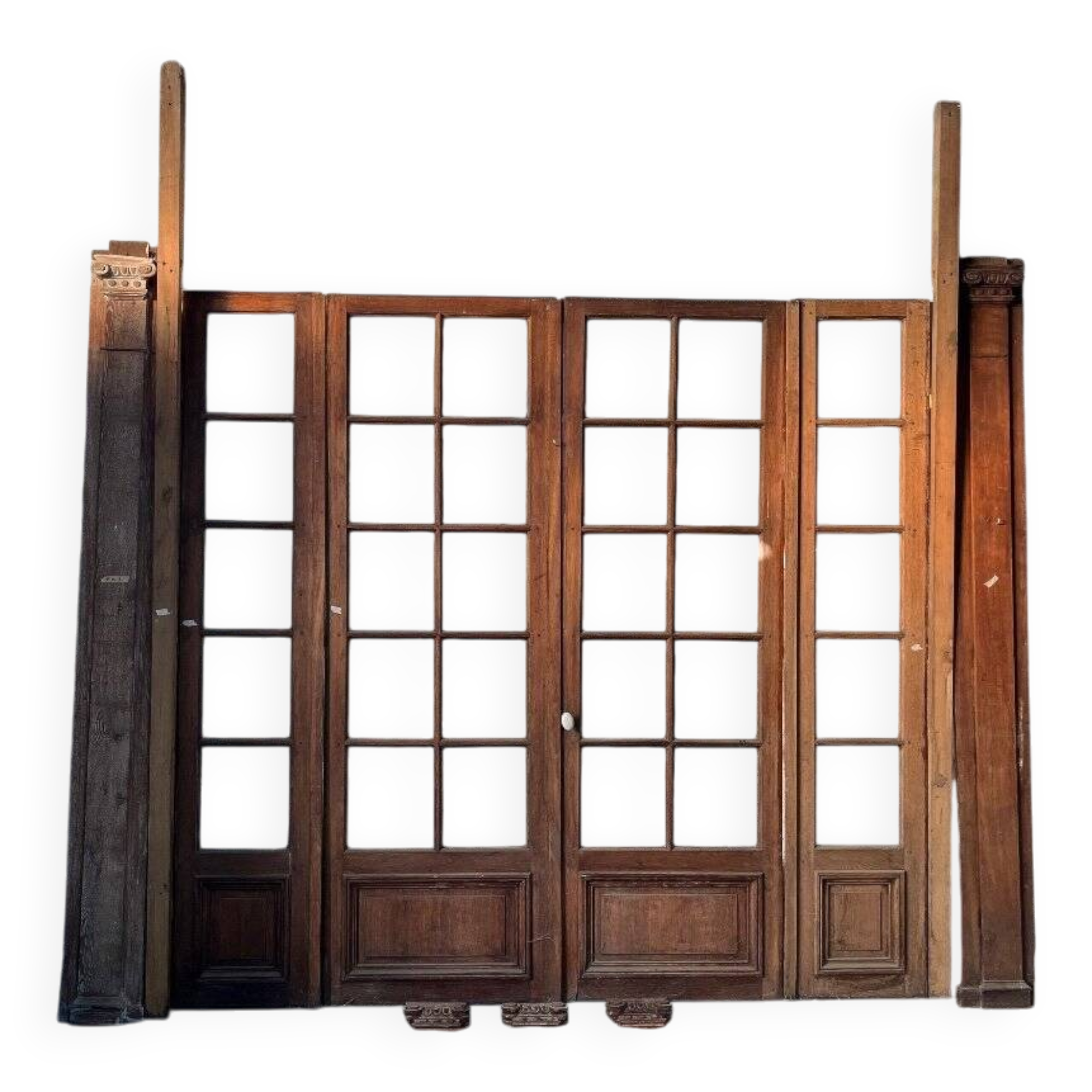 Interior doors with small panes, circa 1900