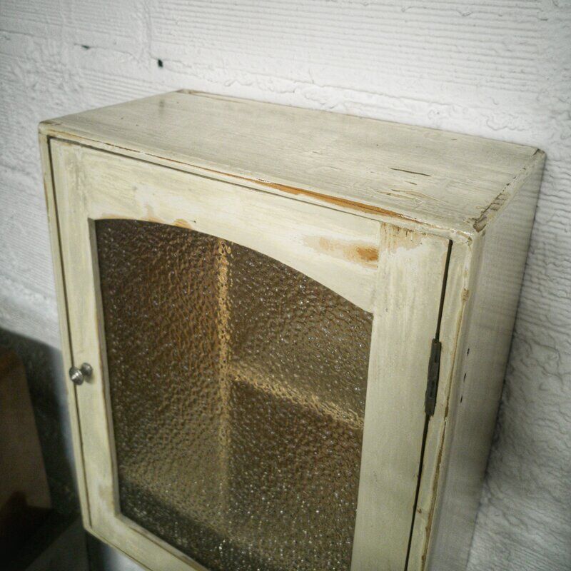 Glass toilet cabinet