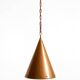 1960s cone pendant lamp in copper by th. valentiner copenhagen denmark