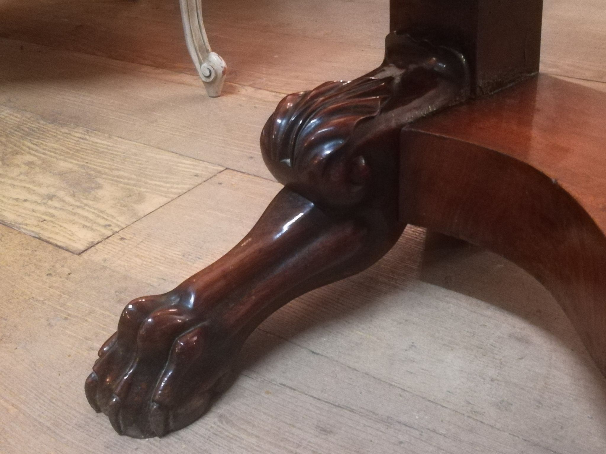 Console Restoration in mahogany and marble