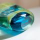 Vintage glass vase MDINA "Lollipop" - blue and green tones, by Michael Harris, 1970s