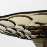 Art Deco Glass, wood and Metal Fruit Bowl, France, 1940s