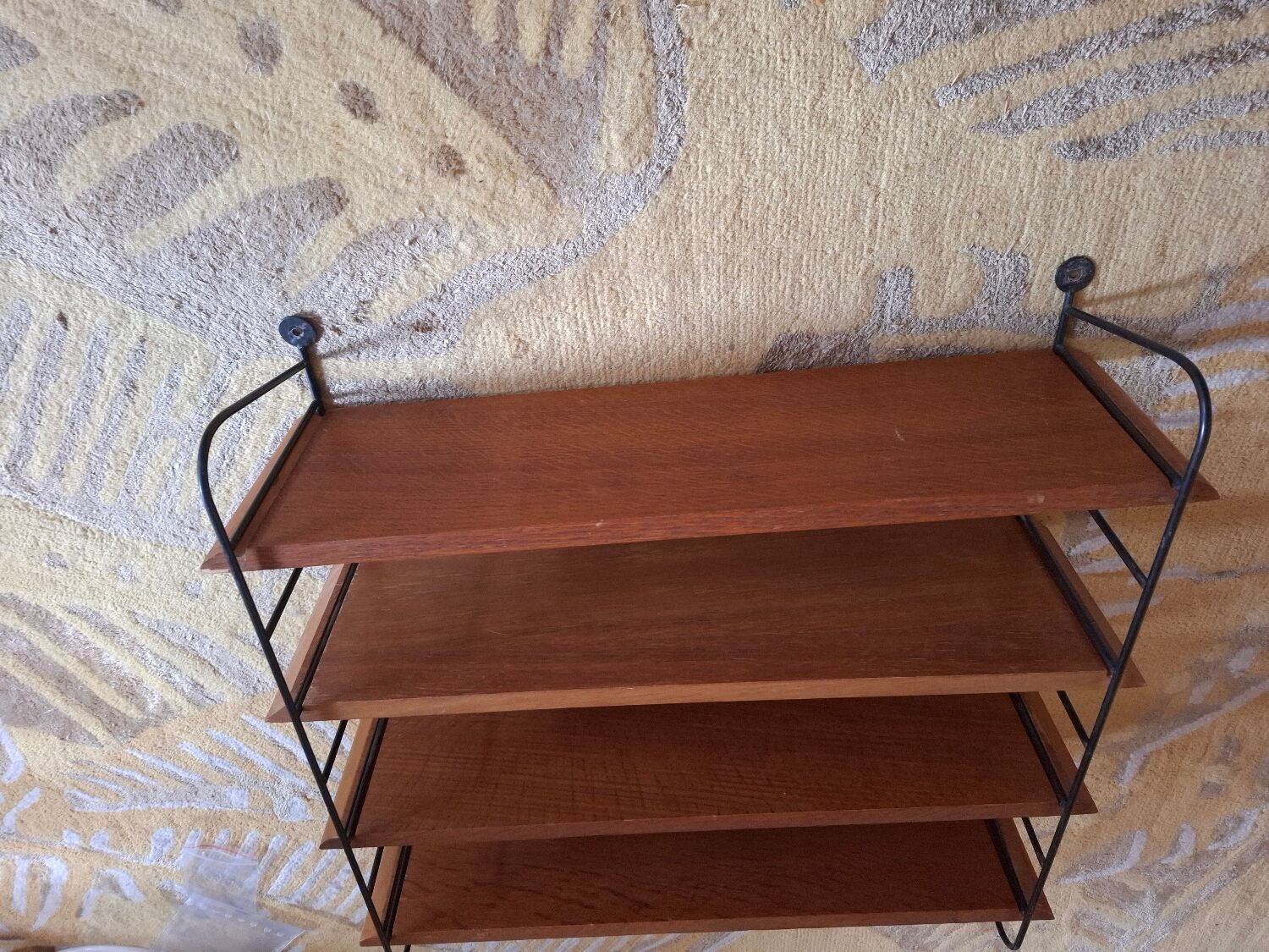 String shelves wood and metal