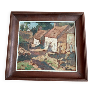 Floch Lionel Huile Paysage - village
