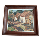 Floch Lionel Oil Village Landscape