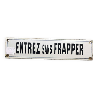 Plaque murale "Entrez sans frapper"