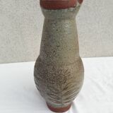 Pichet vase grès signé